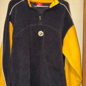 NFL Steelers Black and Yellow fleece Quarter-Zip Pullover